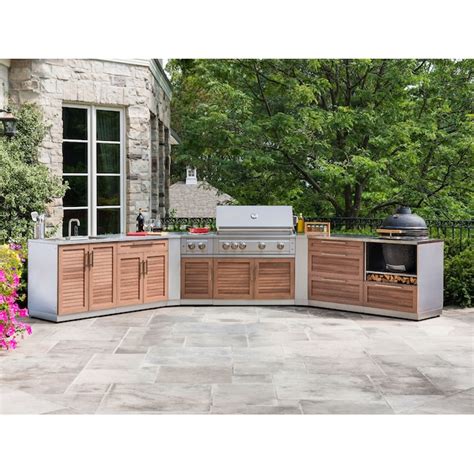 newage products outdoor kitchen stainless steel 4 piece cabinet set|newage stainless steel kitchen cabinets.